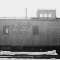 MKT OKC  March 1957  yellow caboose 882
