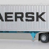 JTC Maersk Container Chassis with Walthers Container and Atlas Ford LNT-9000