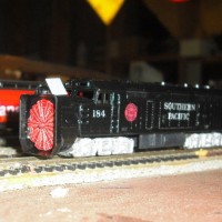 Southern Pacific Rotary Snow plow MW-184. Photos of my Rotary Snow Plow built from a vary old Life-Like F40 and the rotary head from a Tichy Trains (Demi-Trains) Plow