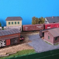 Timford Junction, the depot, freight house and Holland Lumber Company (19 a