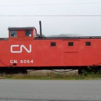 Caboose on display at Trinity, Nfld